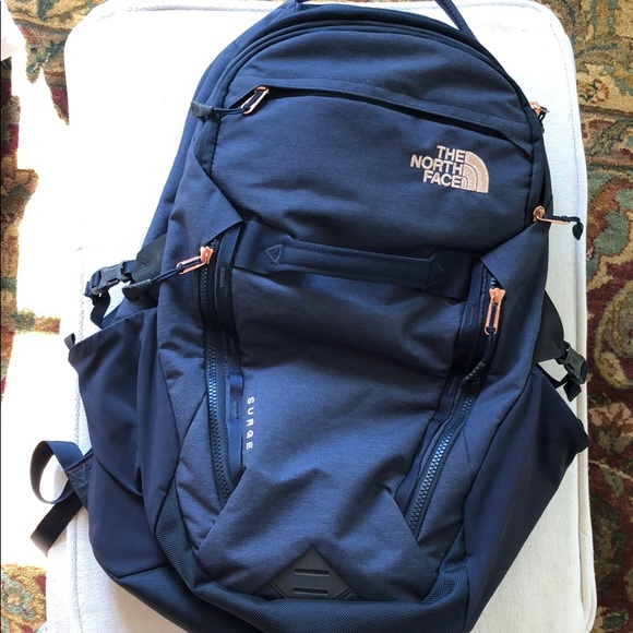 north face surge backpack blue